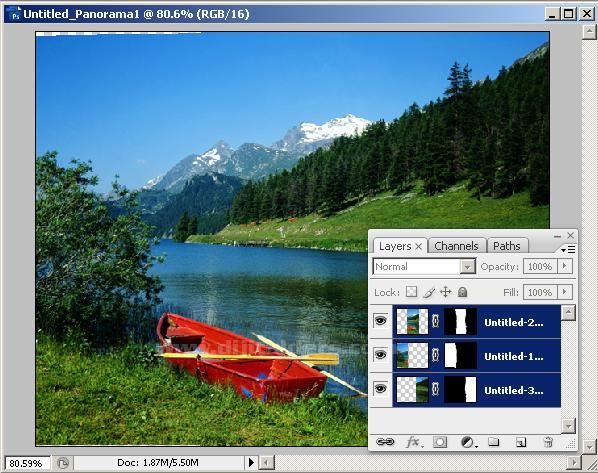 Automate Men&uuml;s&uuml;nden Photomerge
