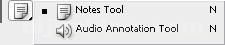 Notes Tool, Eyedropper Tool, Hand Tool, Zoom Tool, Quick Mask