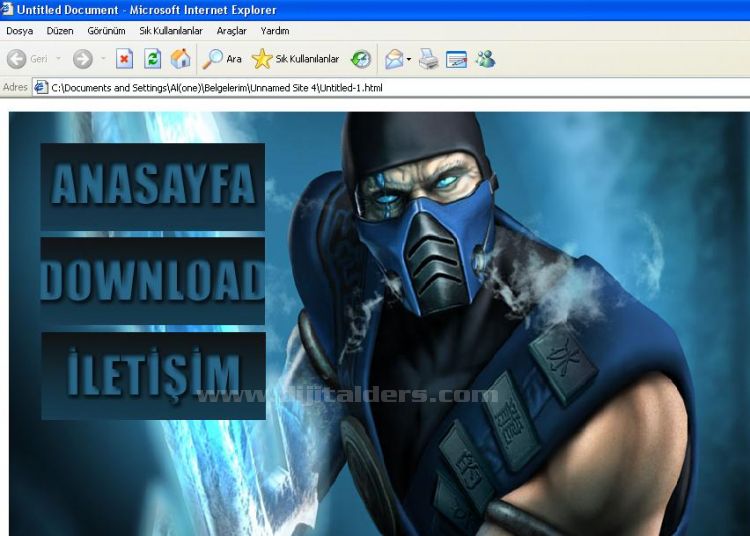 Image Map Kullanarak Bir Site Anasayfasındaki Menuyu Gerçekleştirme
